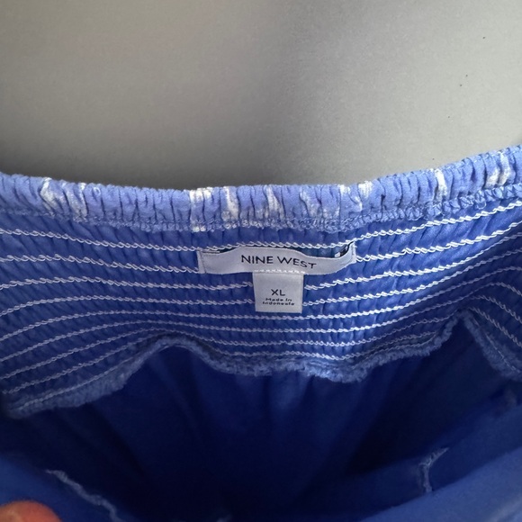 Nine West Blue and White Long Sleeve Dress - Picture 3 of 4